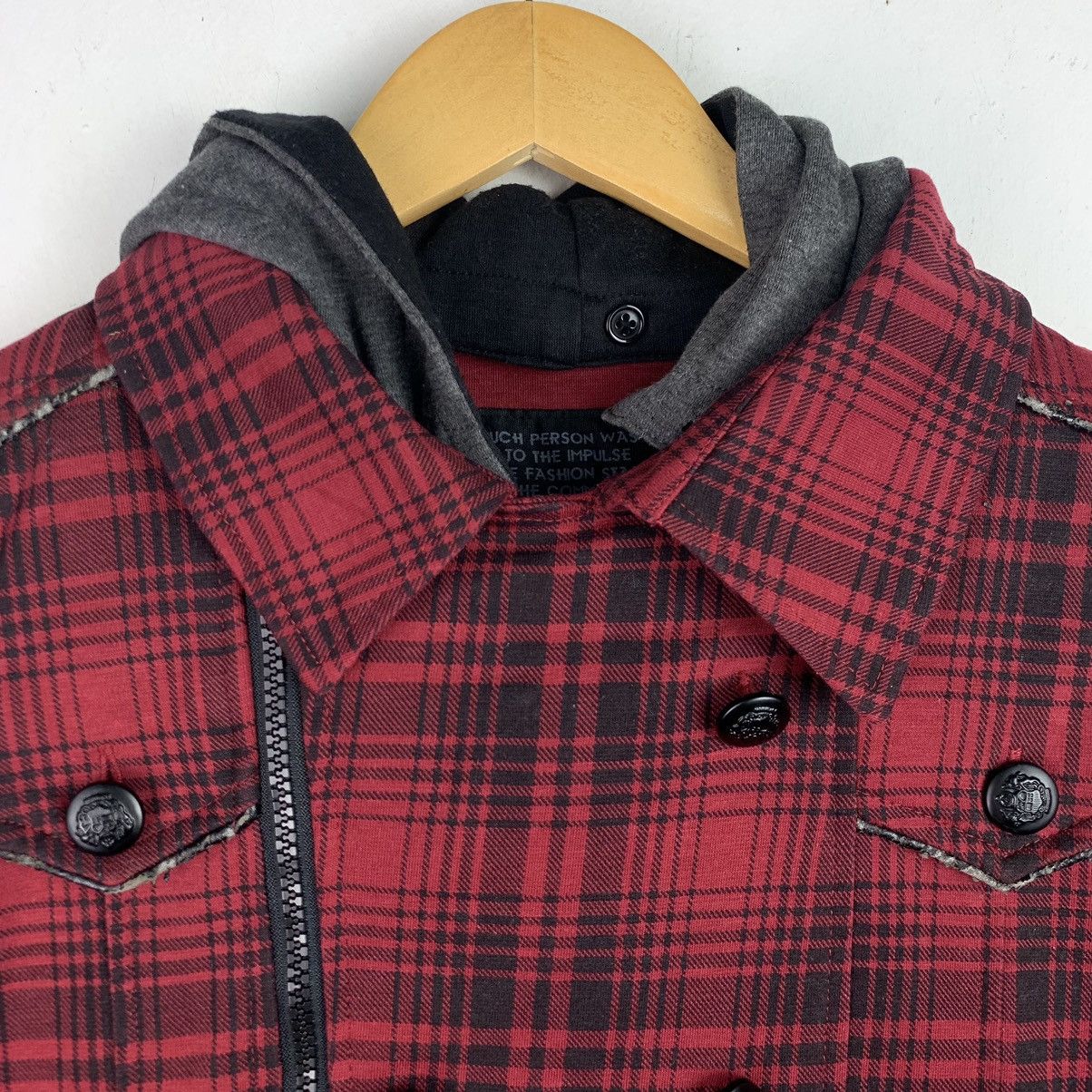 Designer × Japanese Brand × Vintage Vintage Japanese Brand Chekered Hoodies Jacket Size US XL / EU 56 / 4 - 2 Thumbnail