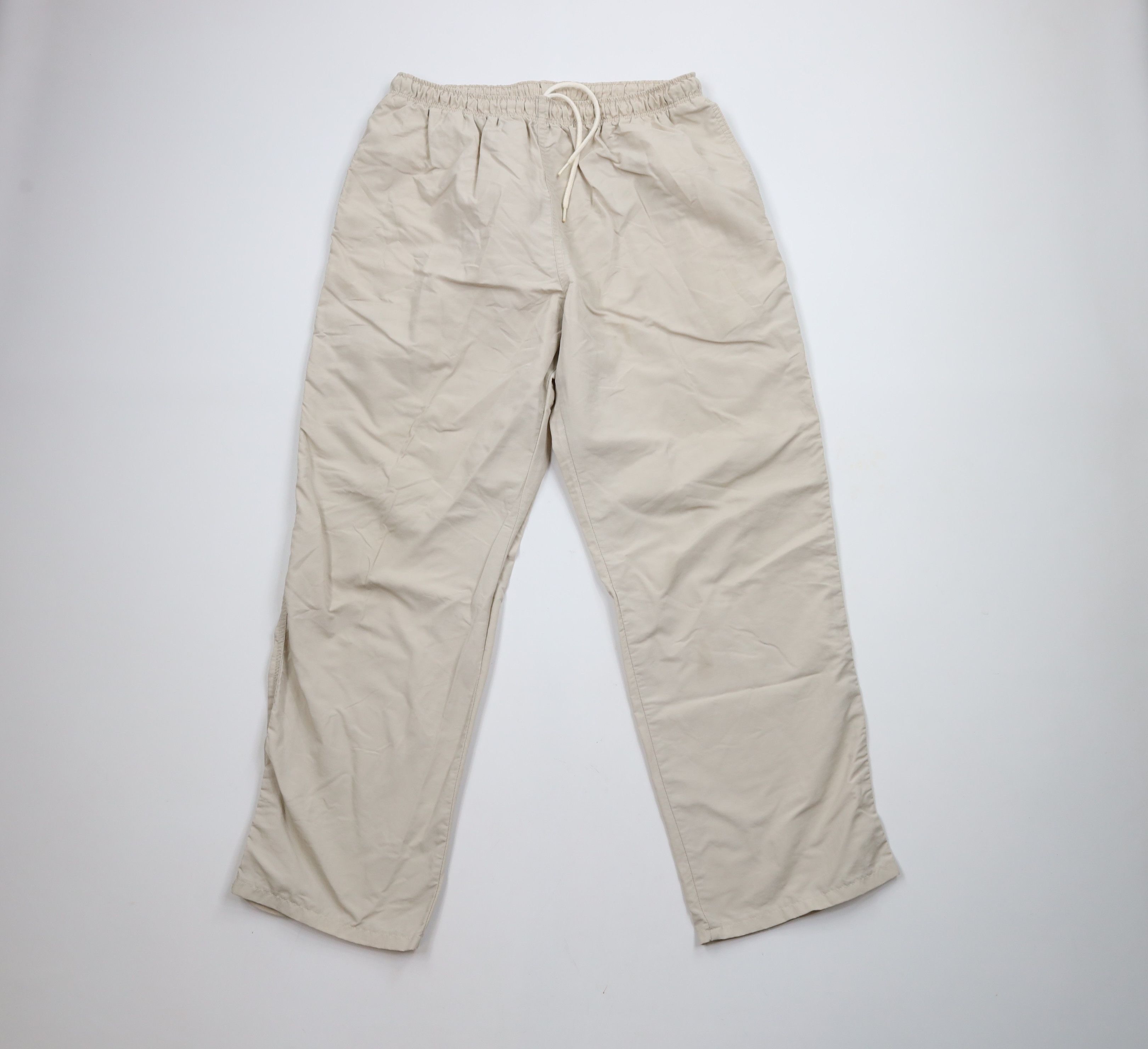Lands' End × Vintage Vintage 90s Lands End Wide Leg Windbreaker Pants Beige USA Size 38" / US 16 / IT 52 - 1 Thumbnail