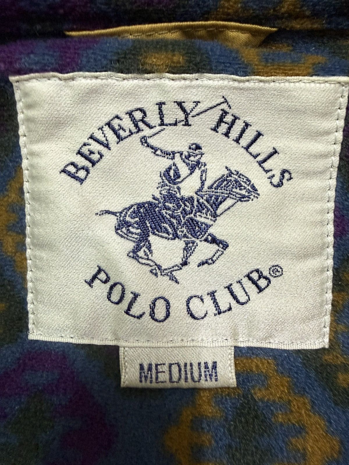 Beverly Hills Polo Club Vintage BHPC mustard yellow patterned fleece lining jacket Size US M / EU 48-50 / 2 - 10 Thumbnail