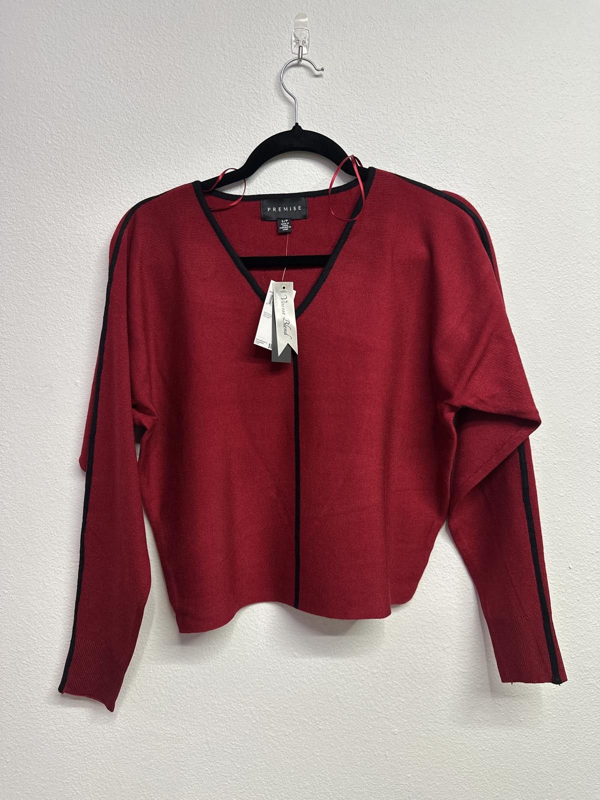 Broken Promises Co. Premise Small Viscose Blend Red and Black Sweater Size S / US 4 / IT 40 - 1 Thumbnail