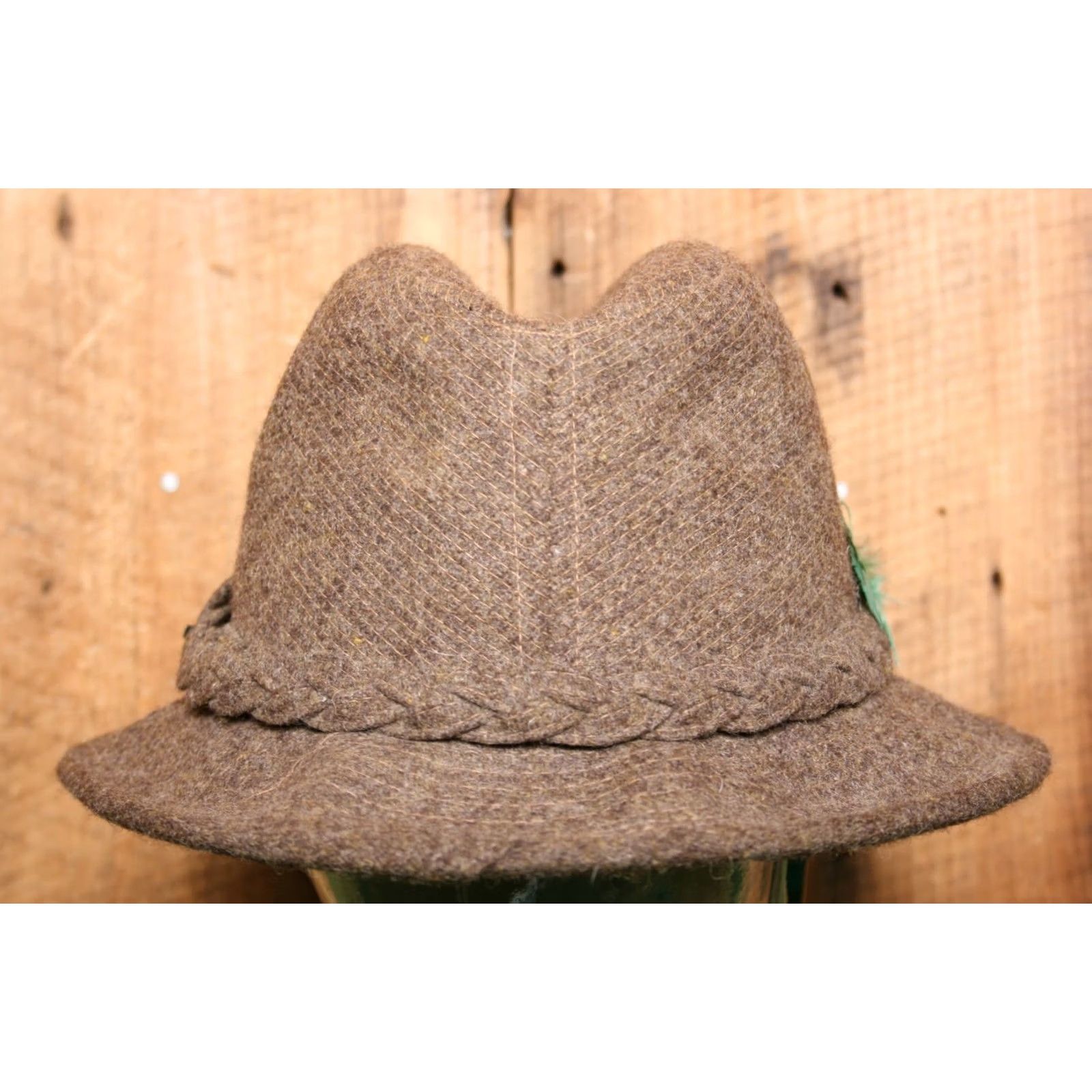 Stetson VINTAGE Stetson Fedora Hat Wool Tweed 100% Wool Brown Sz. 7 1/4 Men Adult Mens 90s Size ONE SIZE - 4 Thumbnail