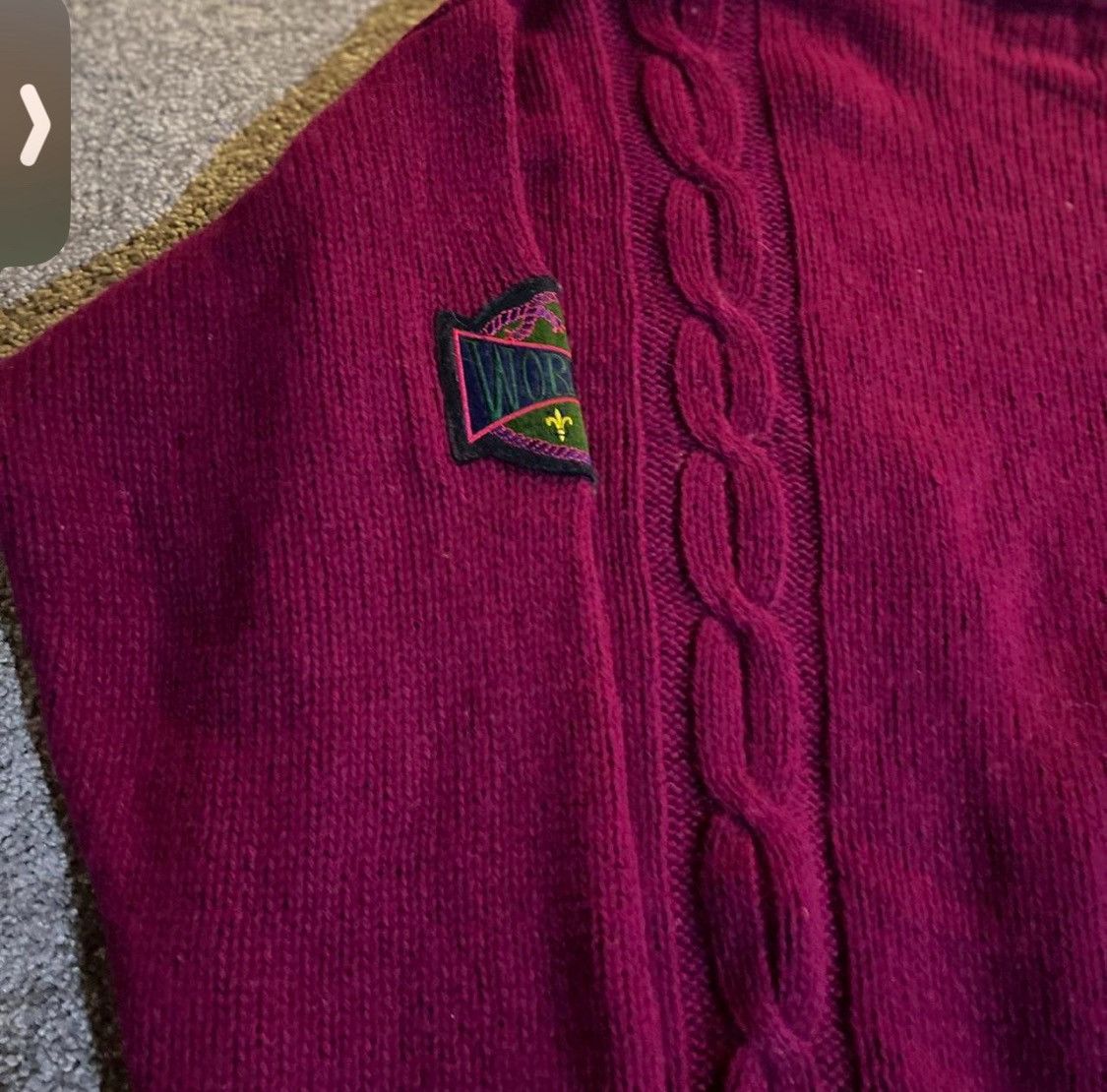 Gap Vintage GAP Shetland Wool Cardigan Burg | Made in Hong Kong Size US M / EU 48-50 / 2 - 6 Thumbnail