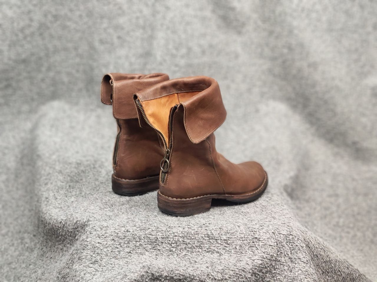 Fiorentini + Baker Fiorentini + Baker Design Ella Brown Leather Ankle Zip Boots Size US 4 / IT 34 - 12 Thumbnail