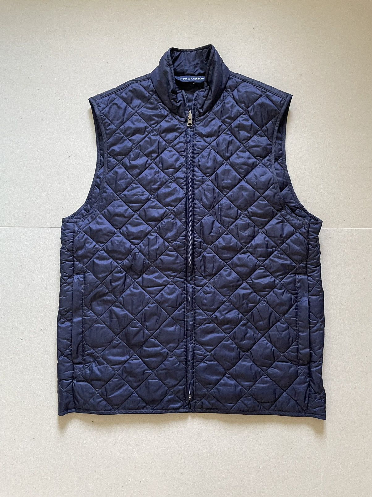 image of Polo Ralph Laurent Quilted Vest Polo Golf Vest in Blue, Men's (Size Small)