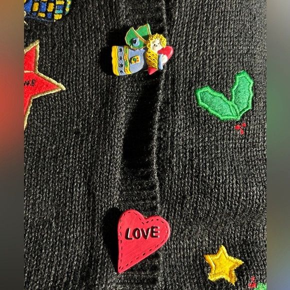 Quacker Factory Vintage Quacker Factory Holiday Christmas Cardigan Sweater Size L / US 10 / IT 46 - 2 Thumbnail