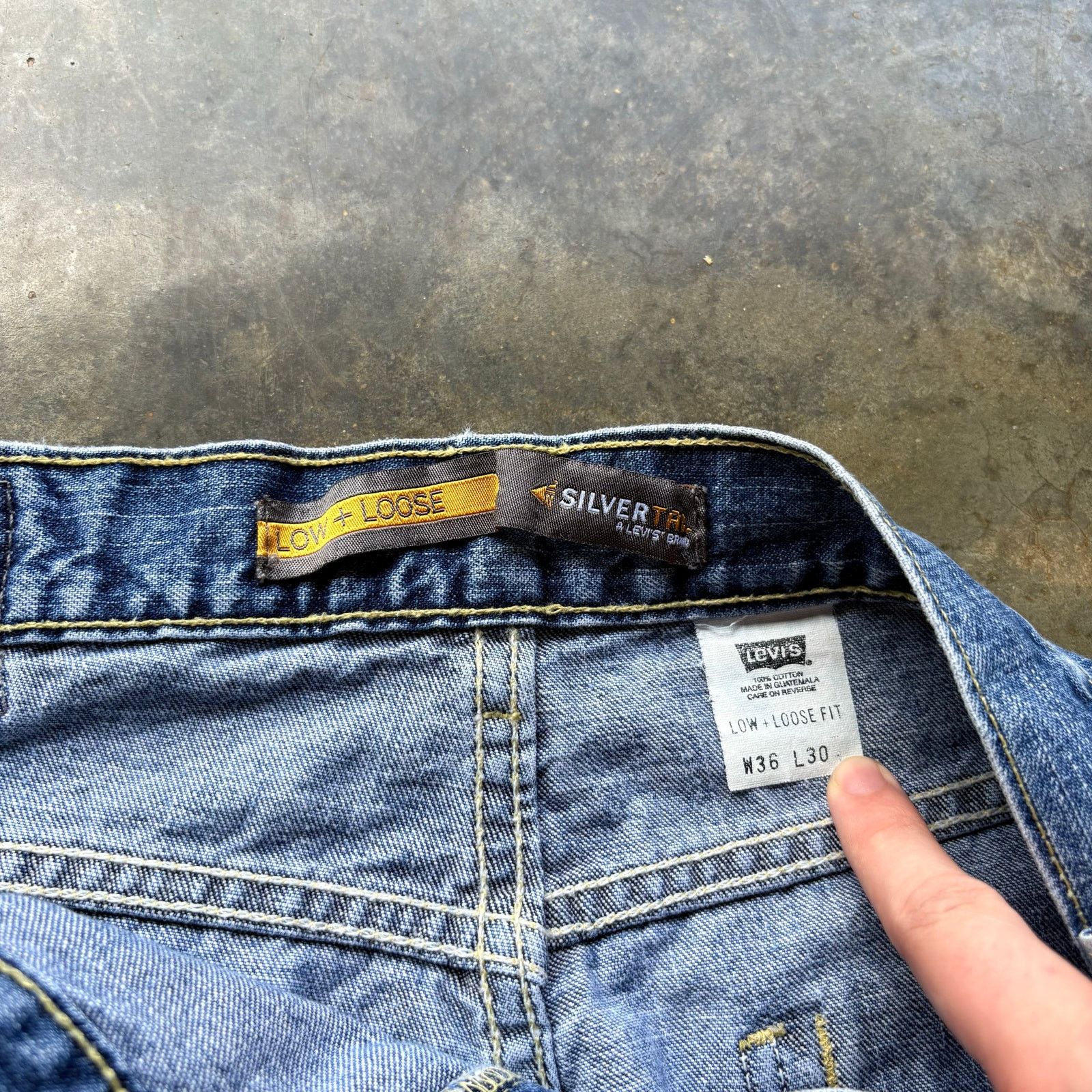 Levi's Crazy Vintage Baggy Wide Leg Levis Silver Tab Jeans Size US 36 / EU 52 - 7 Thumbnail