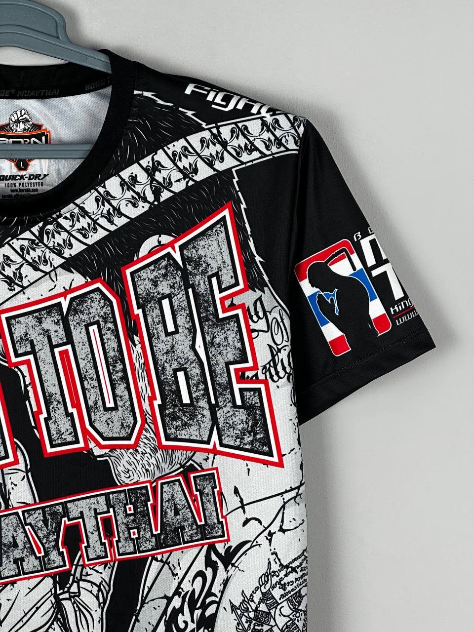 Vintage Muay Thai Fight Born Training Sport Rush Guard T Shirt Size US L / EU 52-54 / 3 - 4 Thumbnail