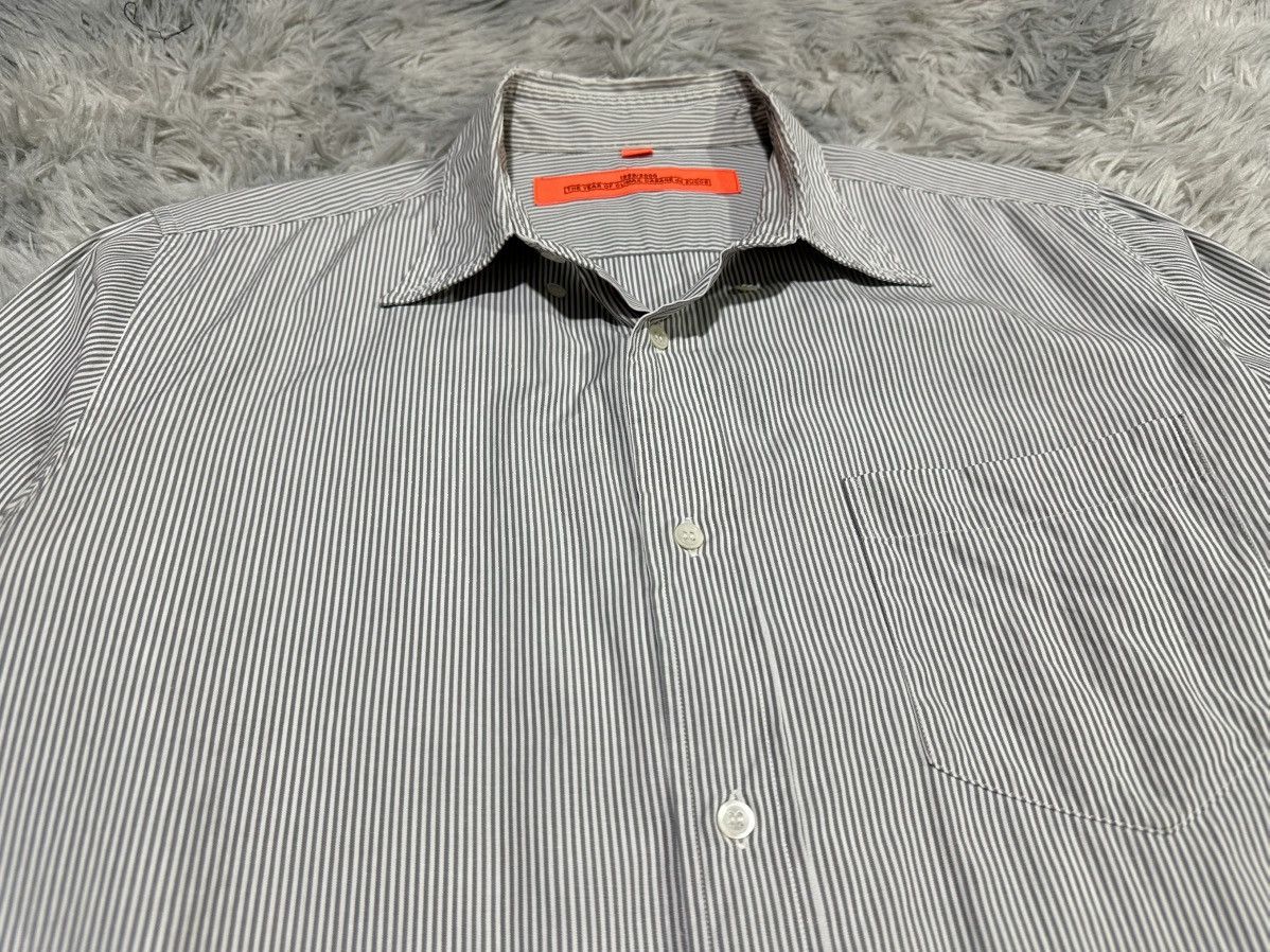 CABANE de ZUCCa 🔥1999/2000 The Year Of Climax Cabane De Zucca Striped Shirt Size US L / EU 52-54 / 3 - 2 Thumbnail