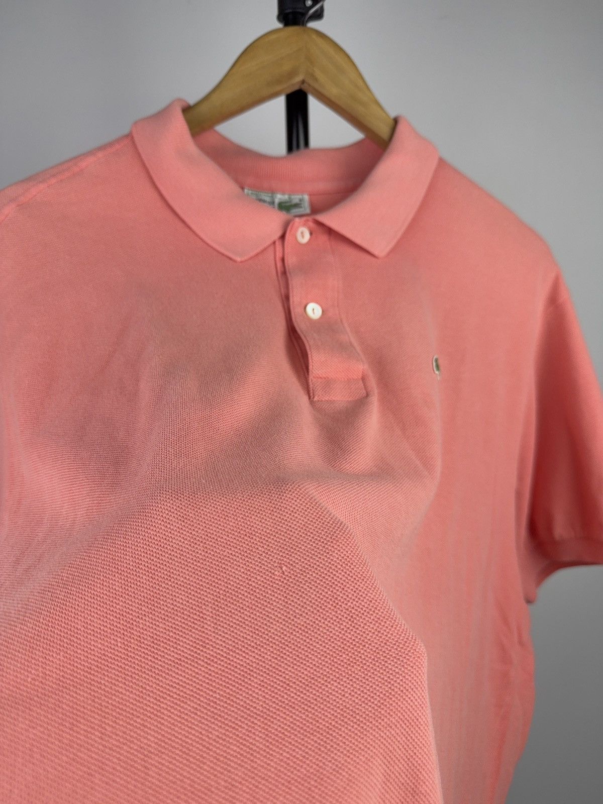 Lacoste 80s Vintage Lacoste Made France Coral Pink Polo Shirt L-XL Size US XL / EU 56 / 4 - 6 Thumbnail
