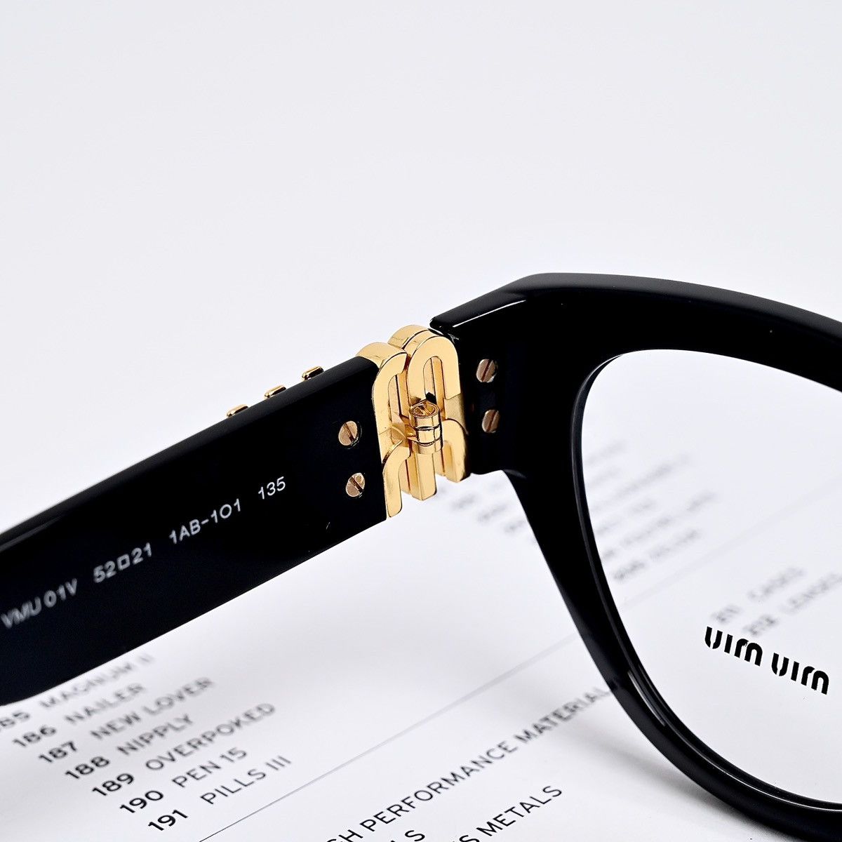 Miu Miu MIU MIU 0MU 01VV GLASSES Size ONE SIZE - 9 Thumbnail