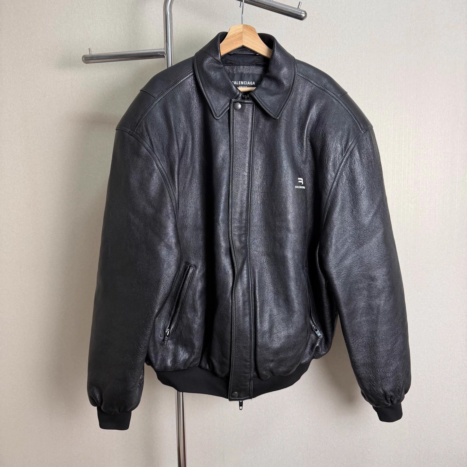 Balenciaga Balenciaga Sport B Taxi Blouson Leather Jacket | Grailed