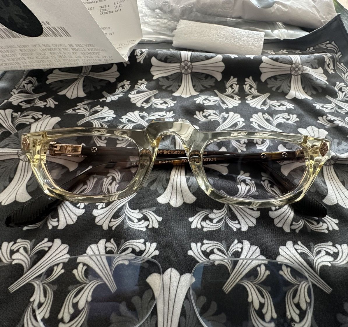 Chrome Hearts Chrome hearts ED-U-CUNTATION Pale Ale-Dark Tortoise Size ONE SIZE - 4 Thumbnail