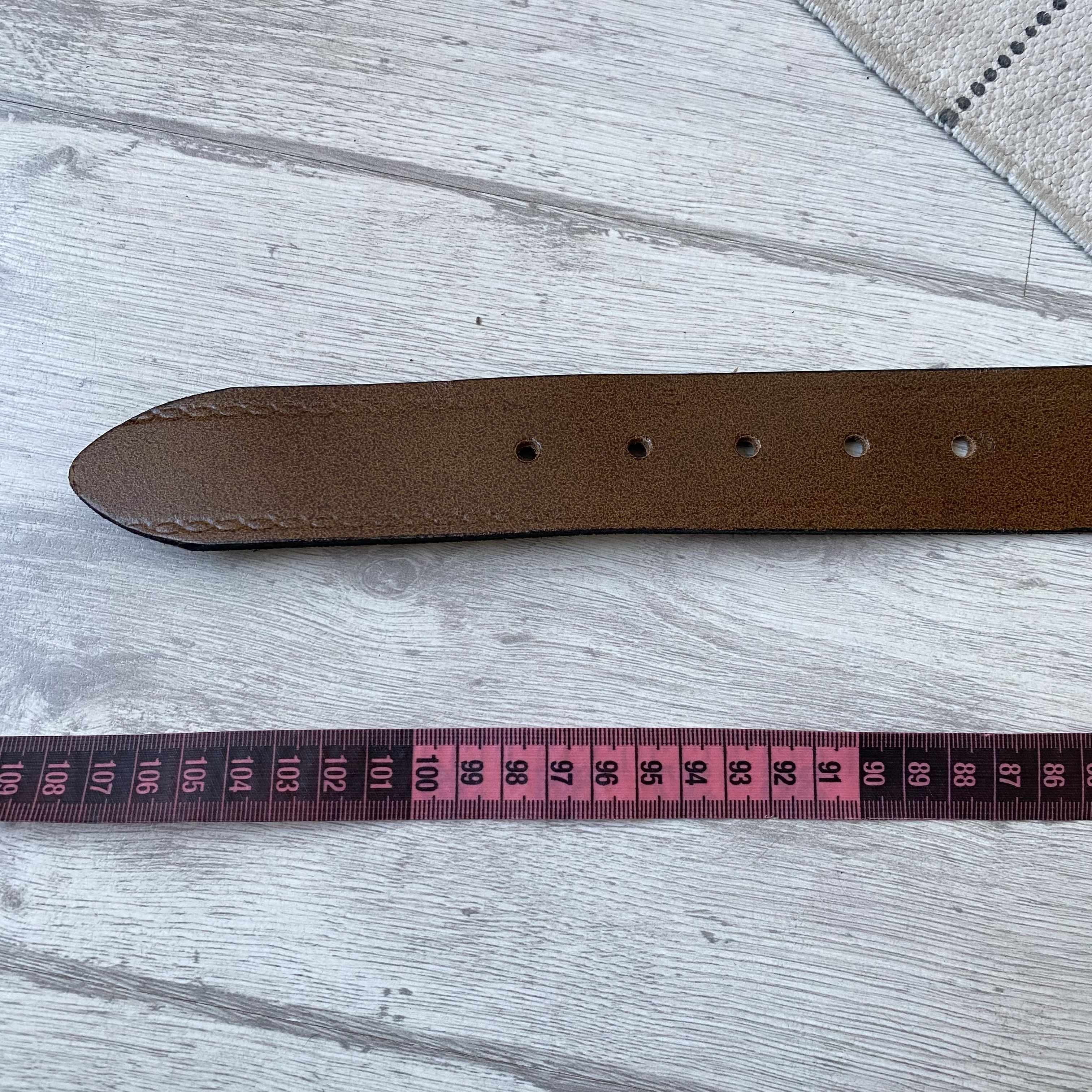 Polo Ralph Lauren Luxury Oldmoney French Designer Real leather belt Size 32 - 8 Thumbnail