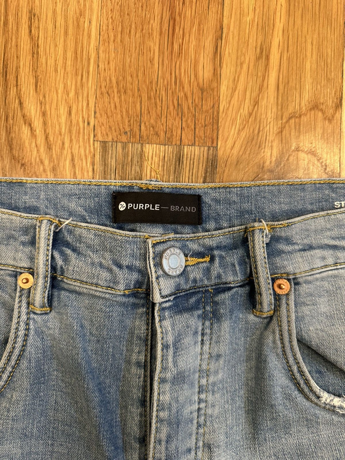 Purple Brand Purple Brand Distressed Blue Denim Jeans Size 32 Size US 32 / EU 48 - 3 Thumbnail