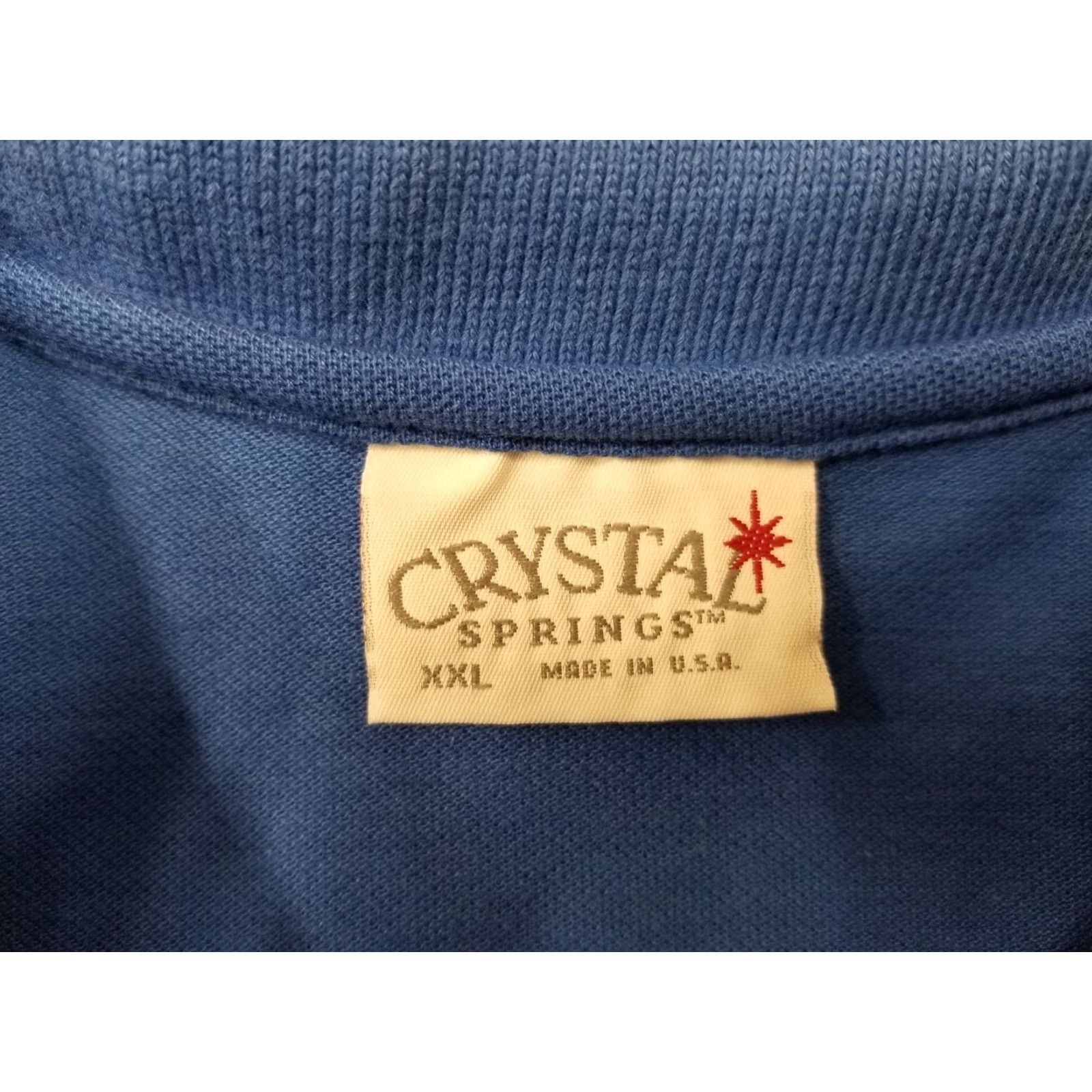 Vintage VTG Crystal Springs Polo Shirt Mens 2XL Blue Polo Shirt Golf Walking Fish Kona Hawaii IHU Nui Sportfishing USA Unsure? Size US XXL / EU 58 / 5 - 7 Thumbnail