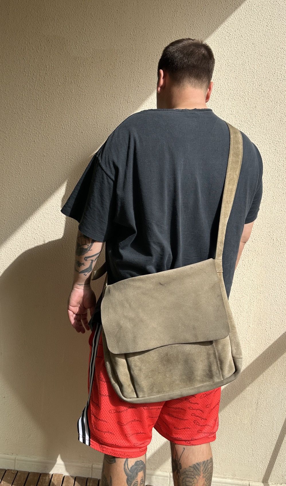Porter Porter Tokyo Suede Messenger Bag Beige Size ONE SIZE - 9 Thumbnail