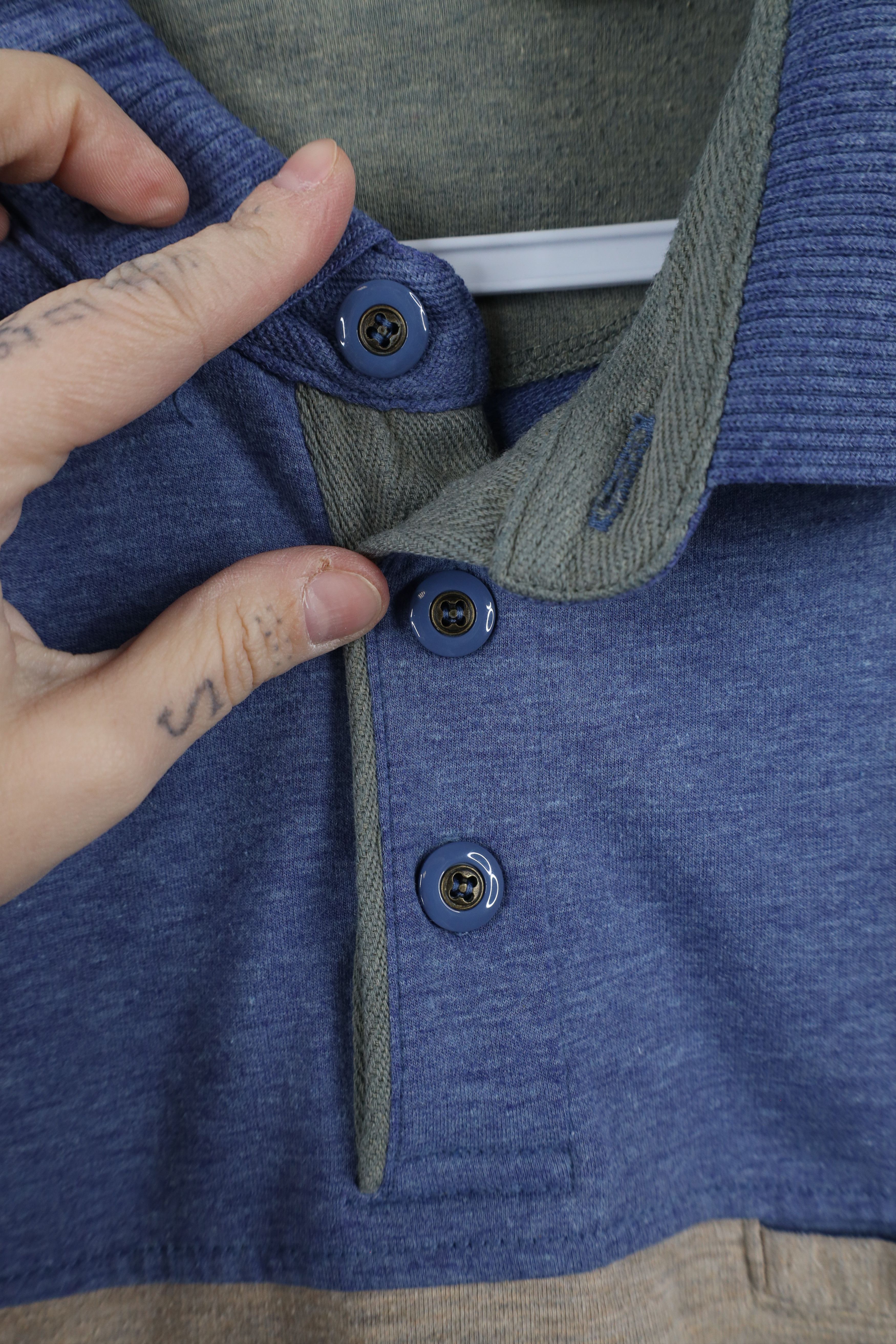 Vintage Vintage 90s Streetwear Block Collared Pullover Polo Shirt Size US L / EU 52-54 / 3 - 6 Thumbnail