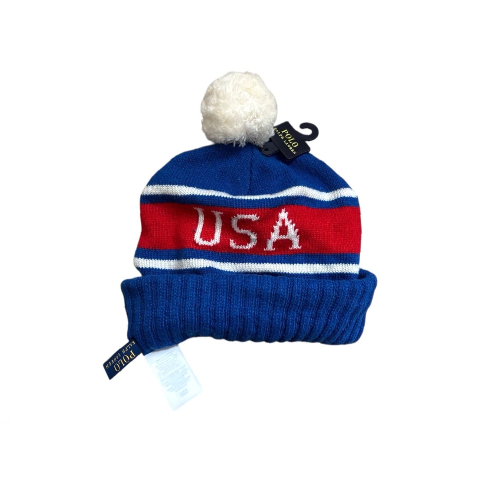 Polo Ralph Lauren Polo Ralph Lauren Beanie Team USA Ski Pom Adult OSFA NWT 2019 Deadstock Blue Red White Mens USA Winter 2019 Beanie Size US M / EU 48-50 / 2 - 2 Thumbnail