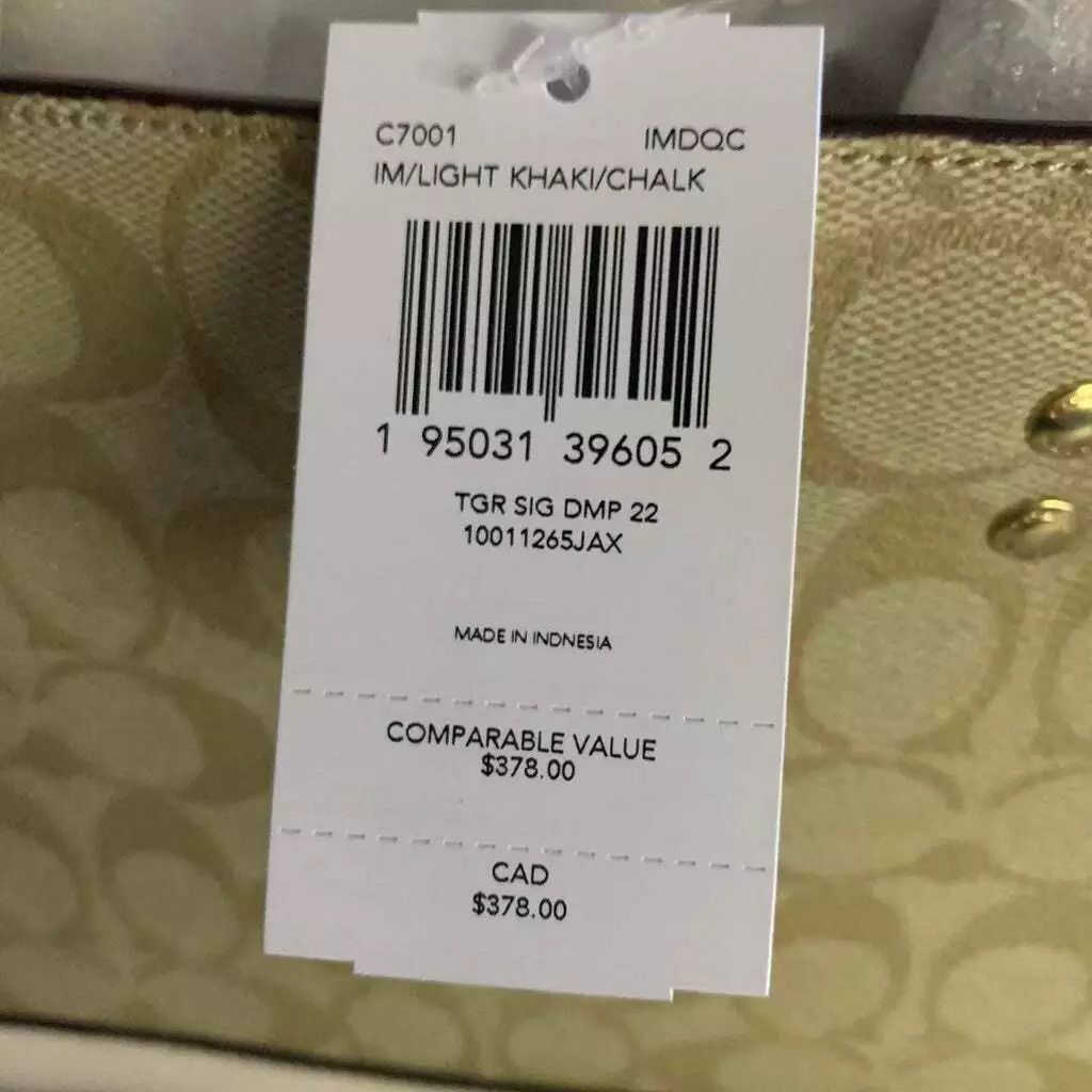 Coach Dempsey Tote Bag 22 In Signature Canvas With Tiger C7001 Size ONE SIZE - 7 Thumbnail