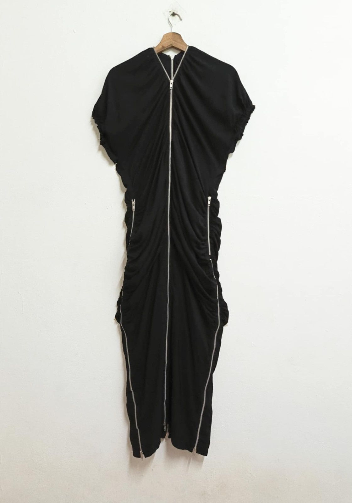 Limi Feu 🔥LIMI FEU RAYON&SILK BLACK ZIPPER MAXI DRESS Size S / US 4 / IT 40 - 9 Thumbnail