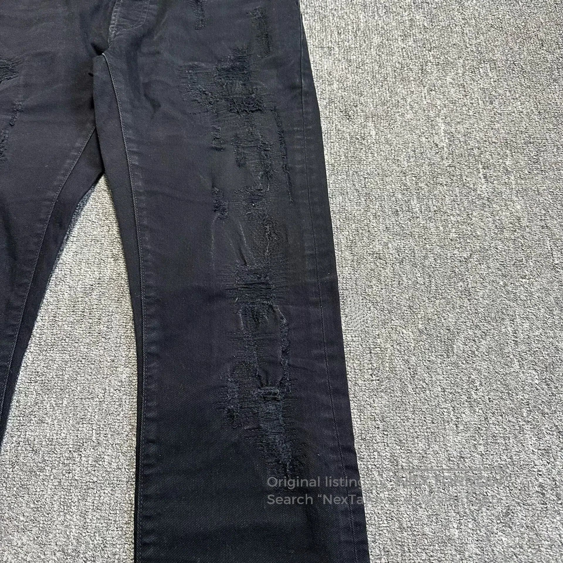 Dior dior black distressed denim jeans. Size US 32 / EU 48 - 3 Thumbnail