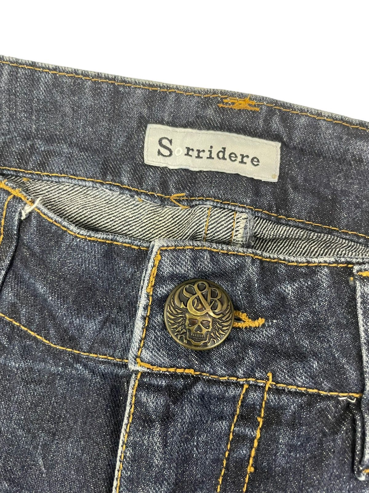 In The Attic Vintage Sorridere Japan Flare Jeans Punk Style Size US 33 - 8 Thumbnail