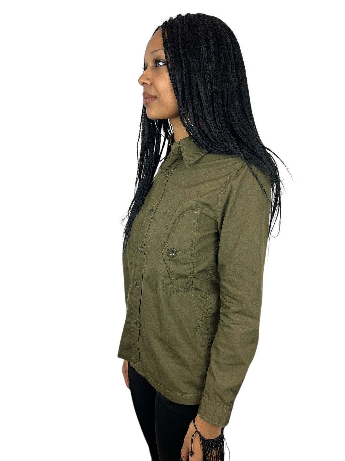 Johnbull Symmetrical Chest Pocket Military Button-Up Shirt