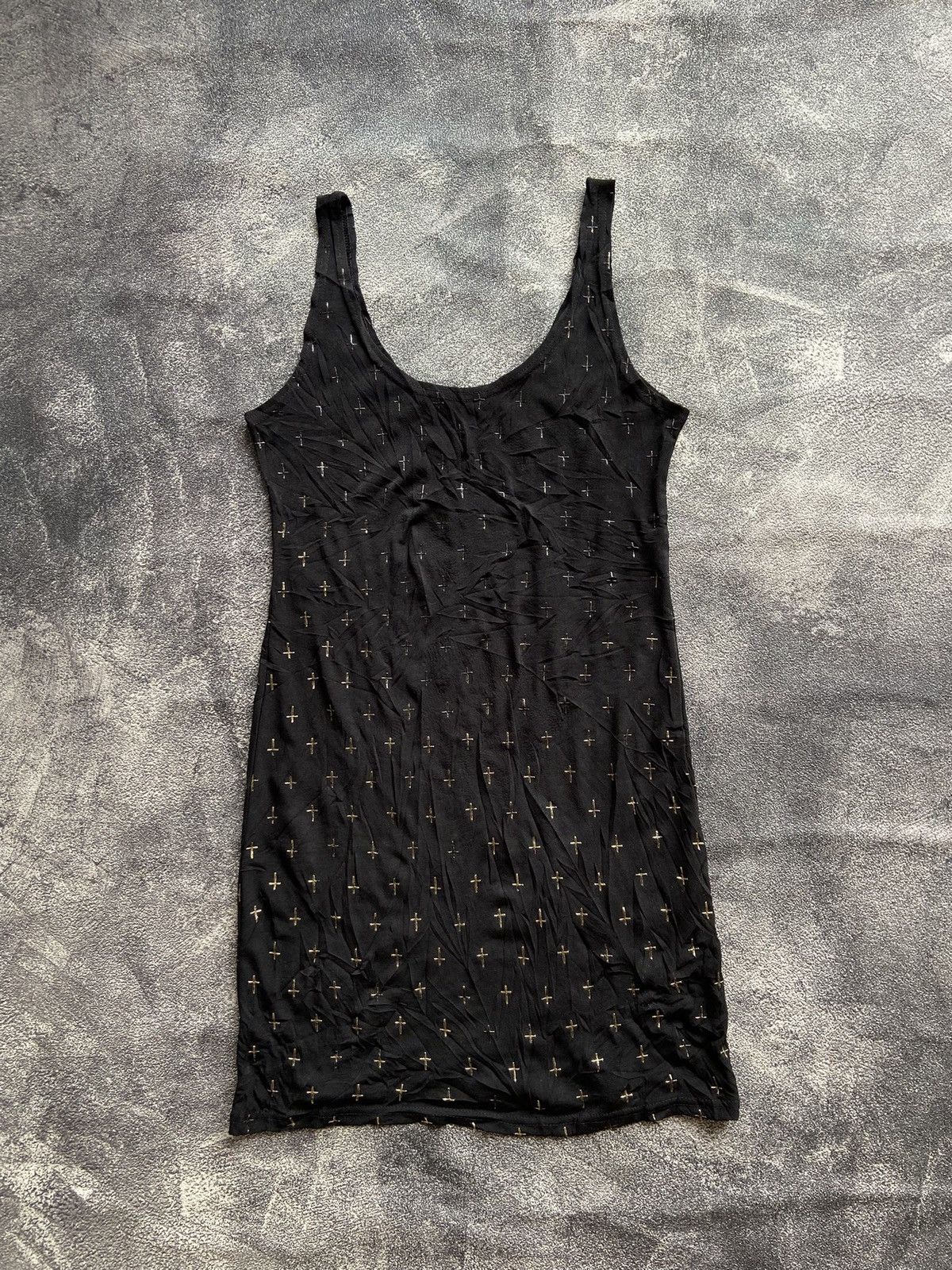 Hysteric Glamour Black Cross All Over Print Logo Tank Top Size US M / EU 48-50 / 2 - 1 Thumbnail