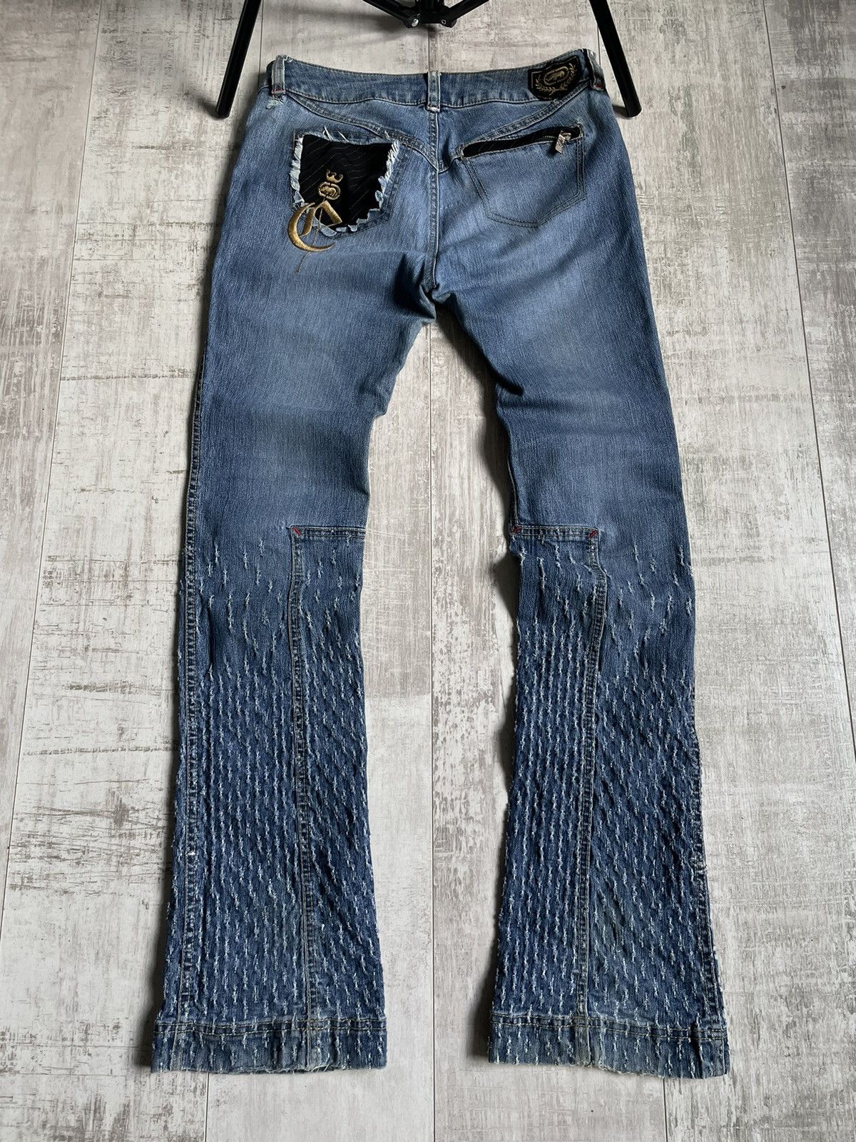 Ecko Unltd. Vintage 00’s Ecko Unltd Flare Y2K Denim Jeans Distressed Size 28" / US 6 / IT 42 - 1 Thumbnail