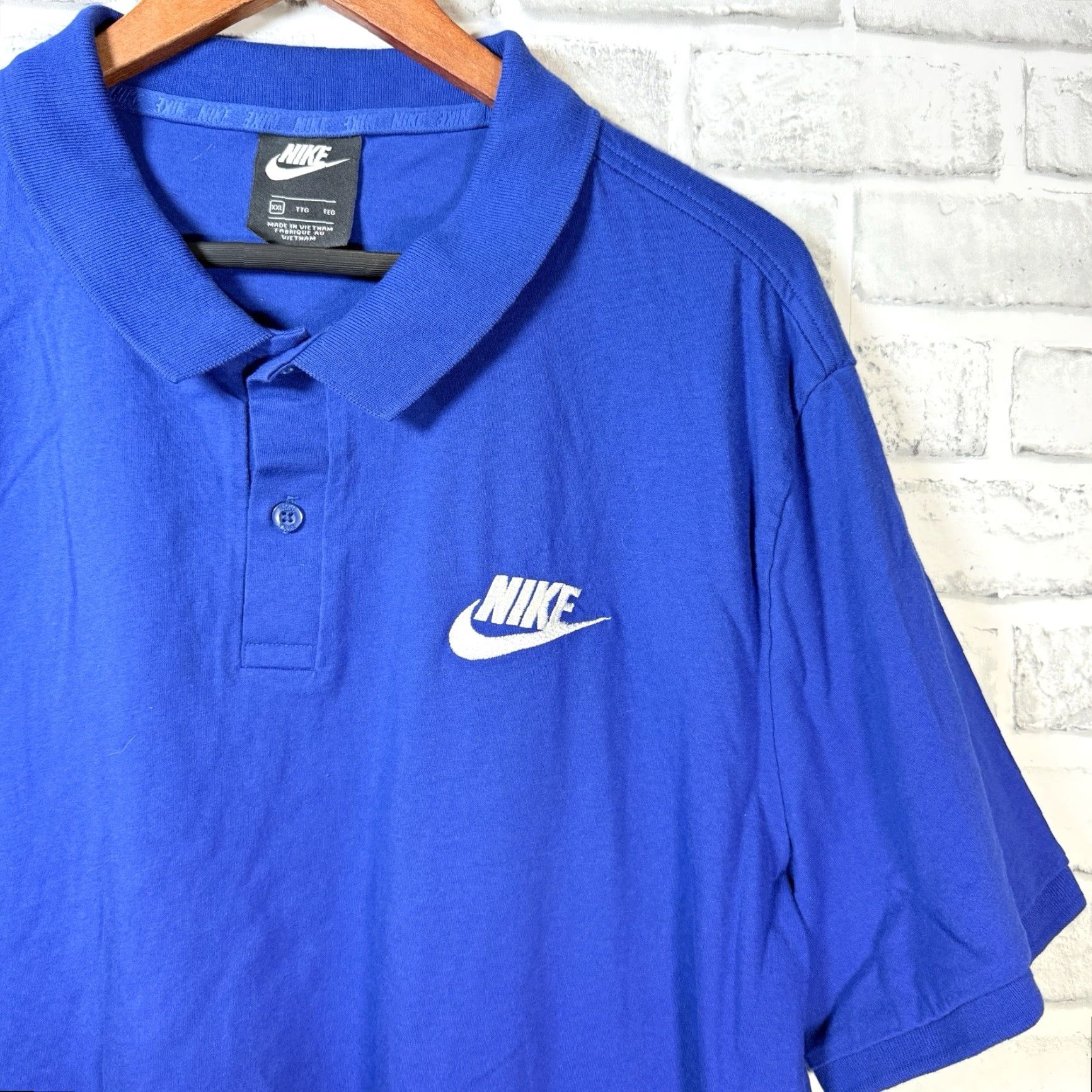 Nike Nike Polo Shirt Athletic 2XL Mens Blue 100% Cotton Shirt Size US XXL / EU 58 / 5 - 2 Thumbnail