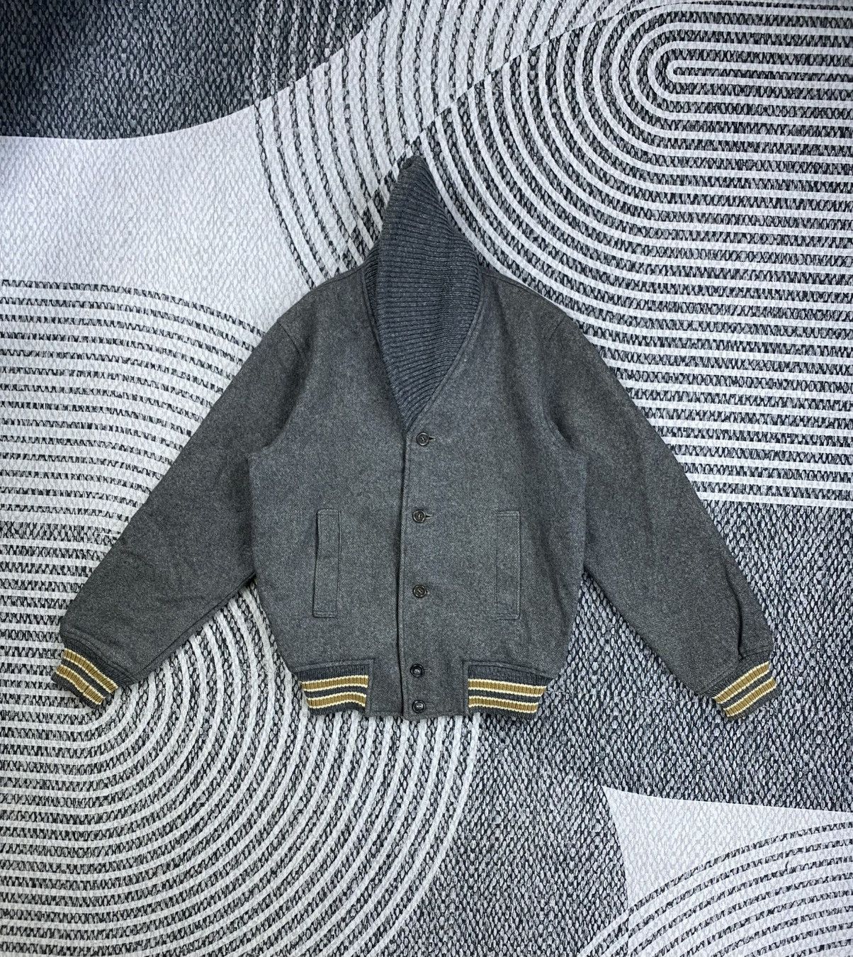 Japanese Brand Vintage B.M.Y Varsity Style Wool Jacket Size US M / EU 48-50 / 2 - 5 Thumbnail