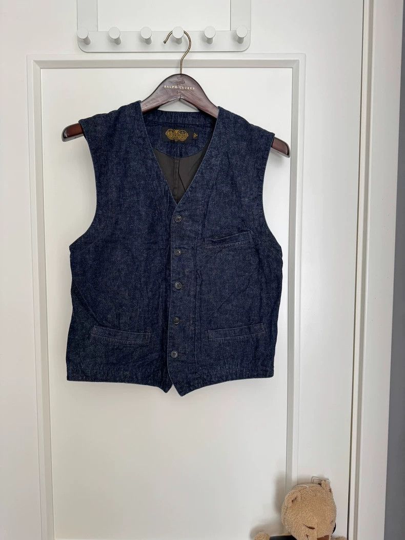 RRL Ralph Lauren RRL Ralph Lauren Indigo workwear vest Size 50R - 1 Thumbnail