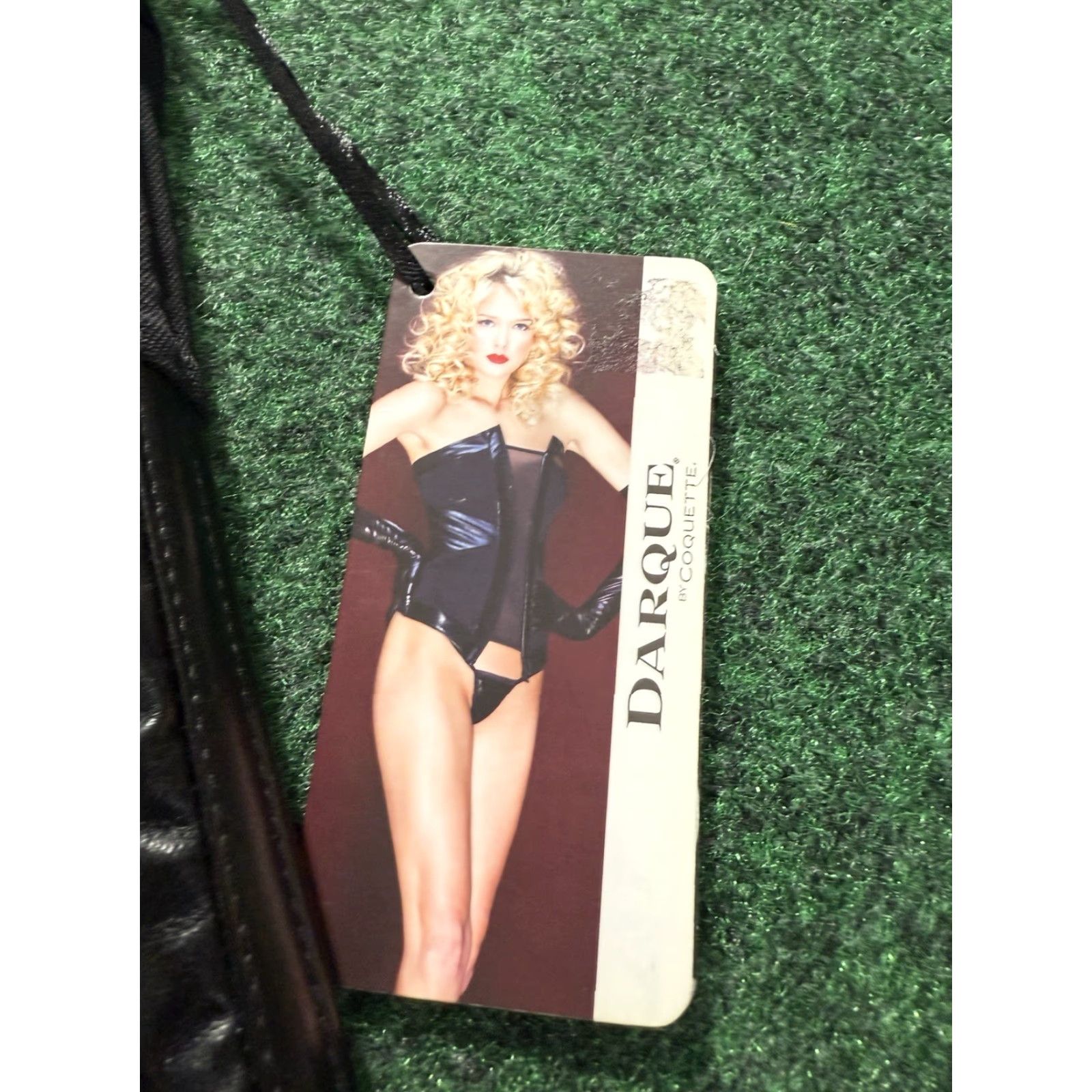 Vintage Darque Coquette Corset Top Structured Pleather Clasp Back Womens Small Black NWT Size S / US 4 / IT 40 - 3 Thumbnail