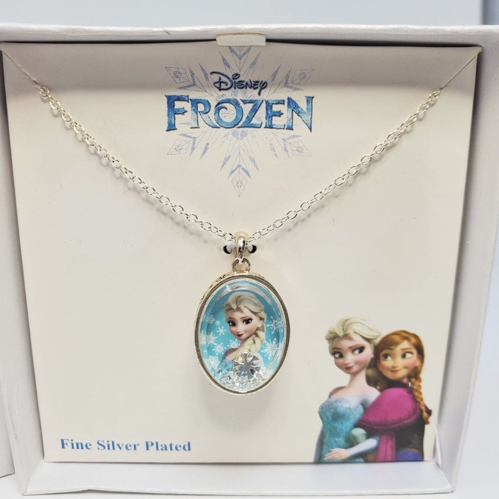 Disney Disney Frozen Elsa Shaker Necklace Silver Blue Snowflake Size ONE SIZE - 4 Thumbnail