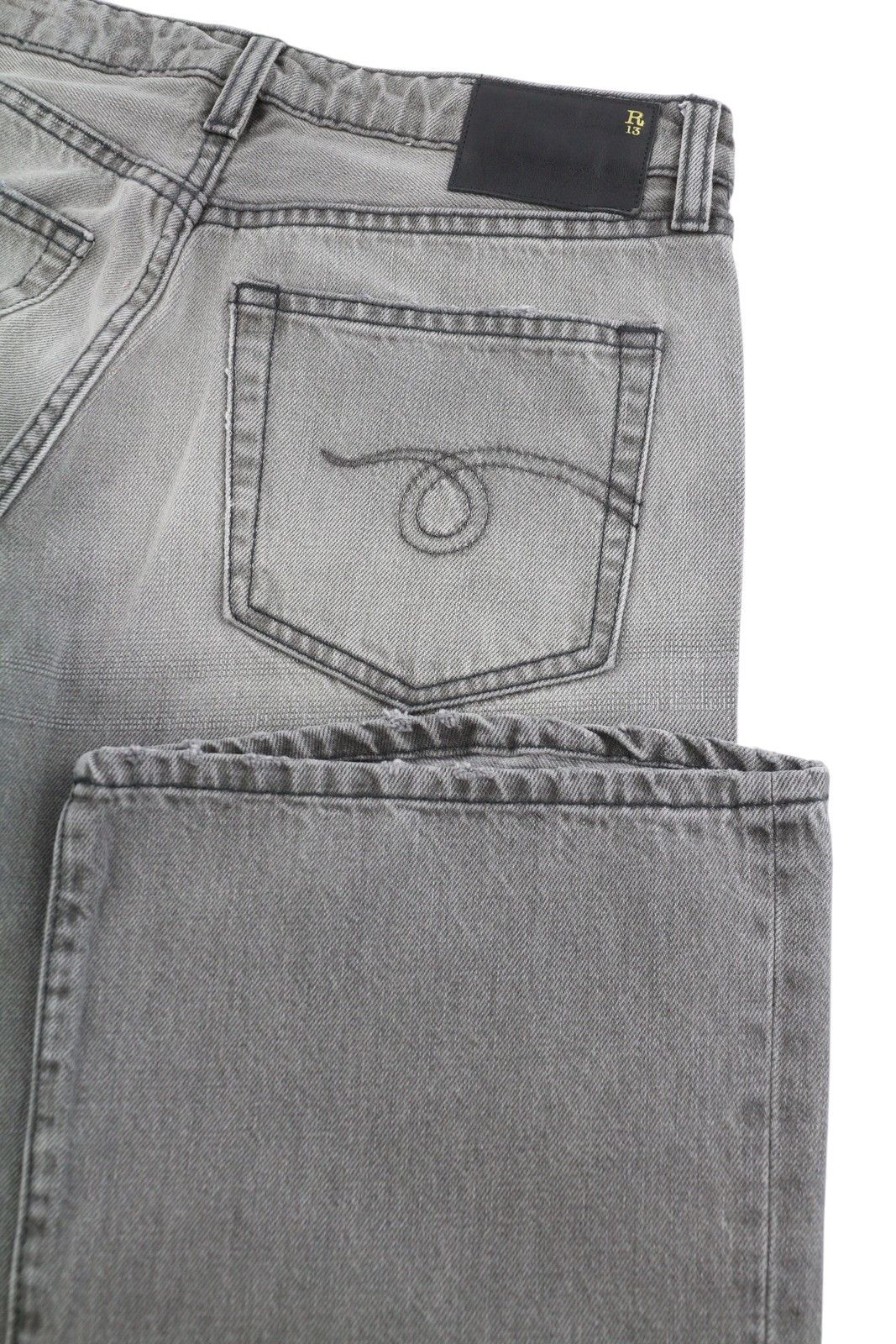 R13 JOAN CROPPED FLARE 24 Ashen Black Jeans 90043 Size 24" / US 00 / IT 34 - 5 Thumbnail