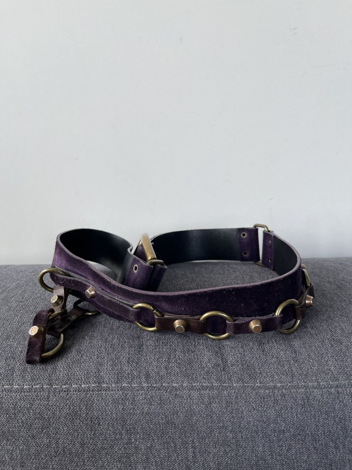Other entra Suede Leather Avant Garde Purple Belt Size ONE SIZE - 11 Thumbnail