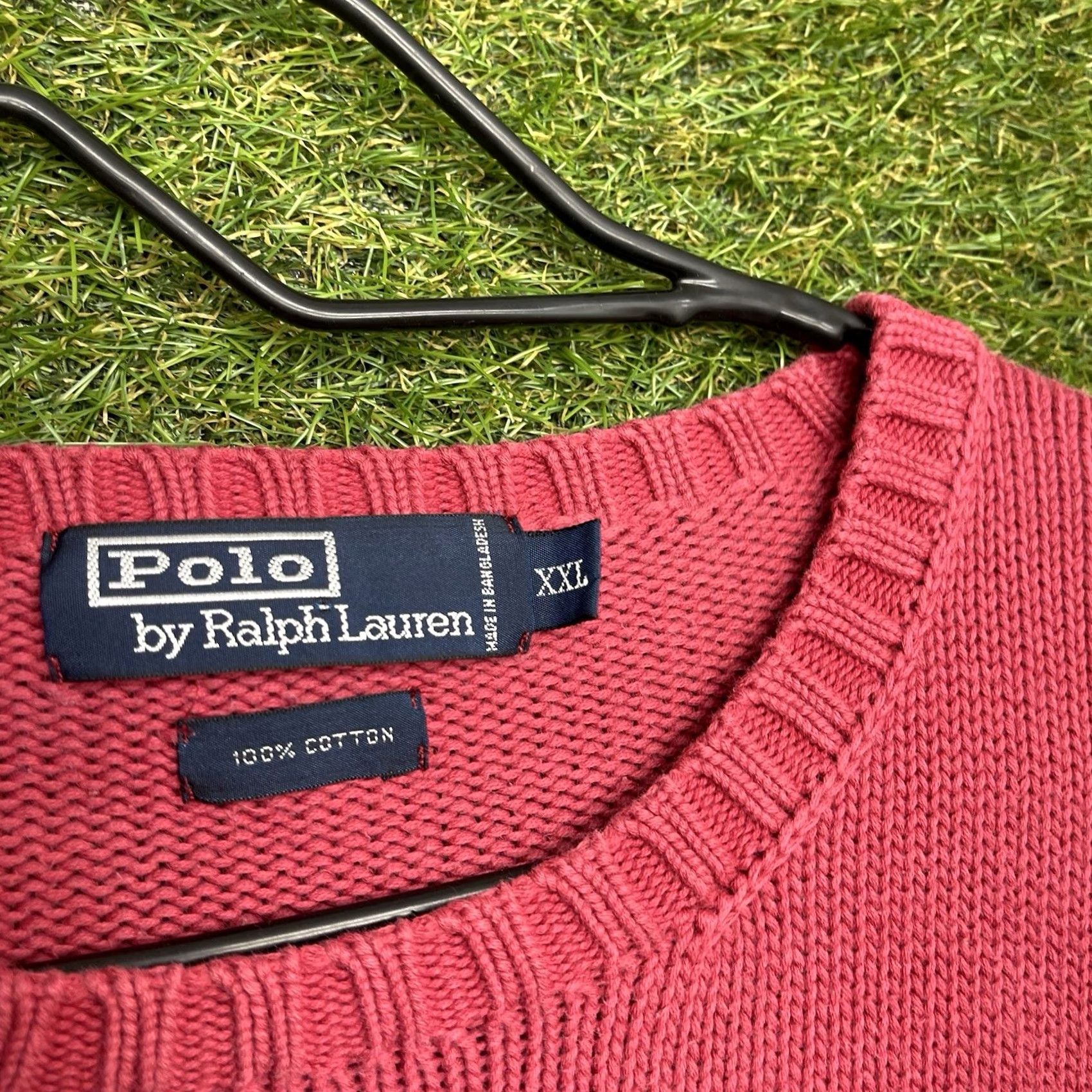 Polo Ralph Lauren Vintage Polo Ralph Lauren Sweater Mens 2XL Red Knit Crew 100% Cotton Faded 90s Pullover Sweatshirt Size US XXL / EU 58 / 5 - 4 Thumbnail