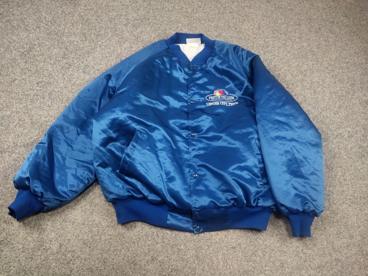 Fruit Of The Loom Vintage 80's Delta Logo Fruit Of The Loom Bomber Jacket Size US XL / EU 56 / 4 - 3 Thumbnail
