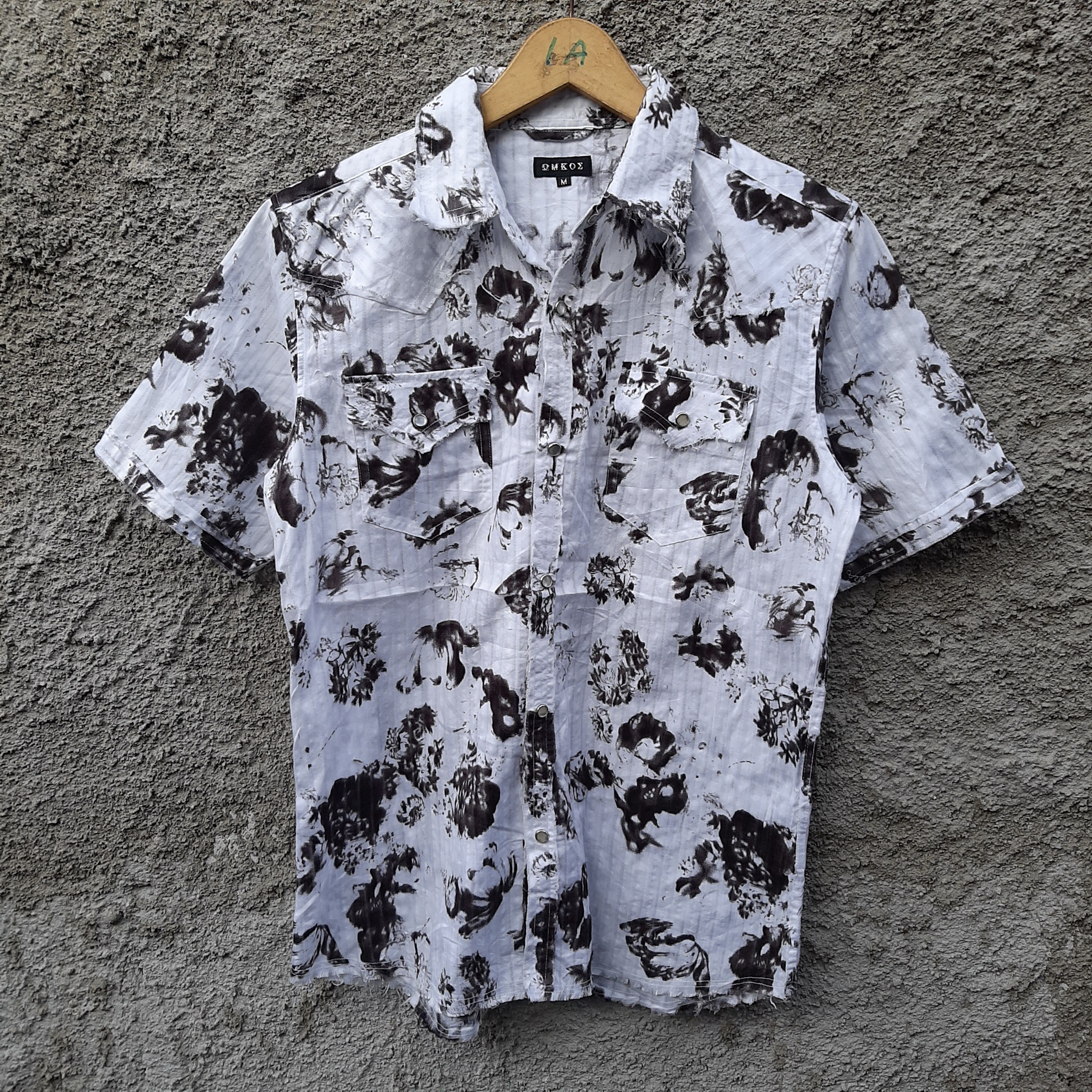 Japanese Brand Omkoe printed short shirt Size US M / EU 48-50 / 2 - 1 Thumbnail