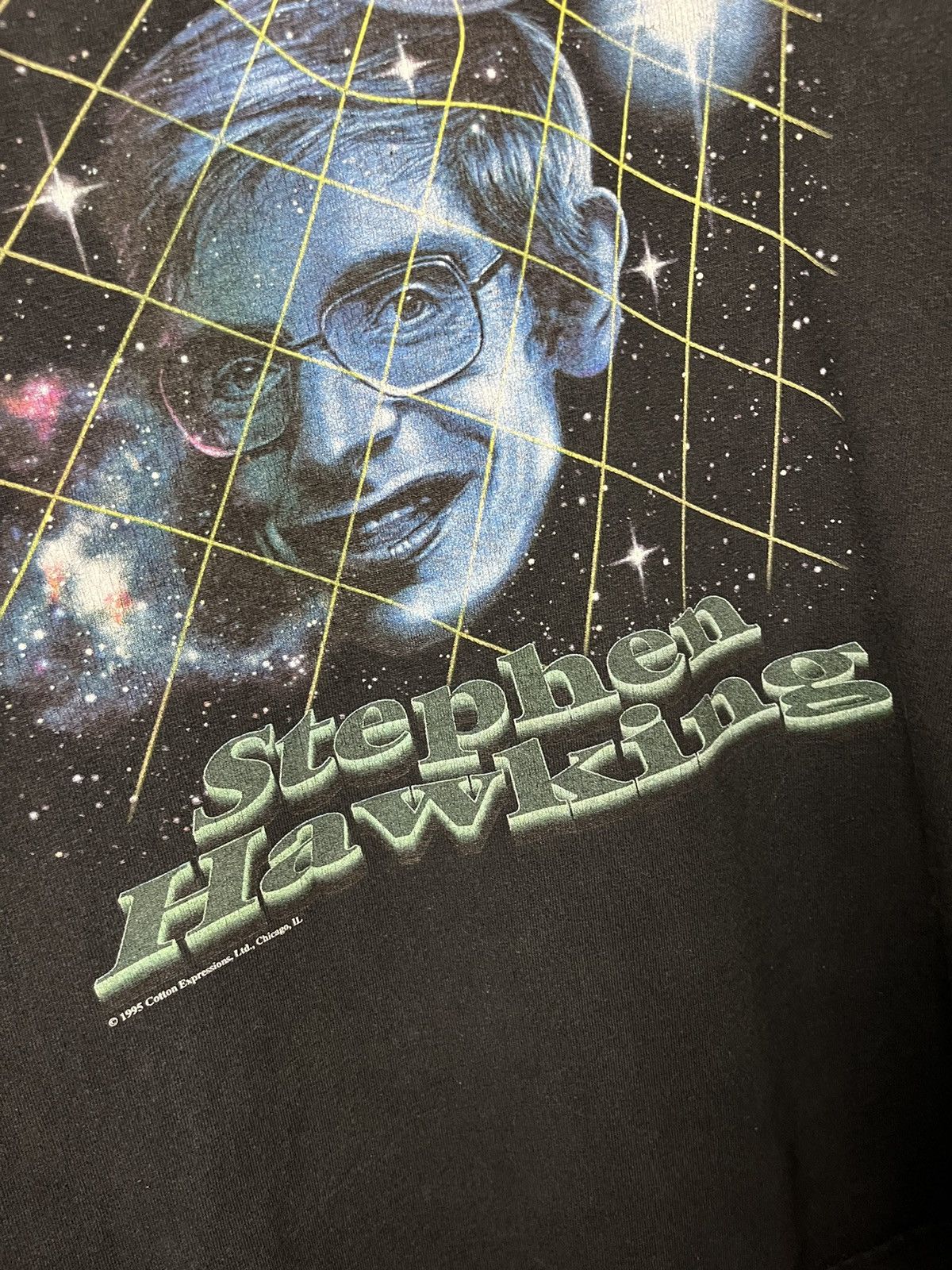 Vintage Rare Vintage 1995 Stephen Hawking graphic tee Size US L / EU 52-54 / 3 - 3 Thumbnail