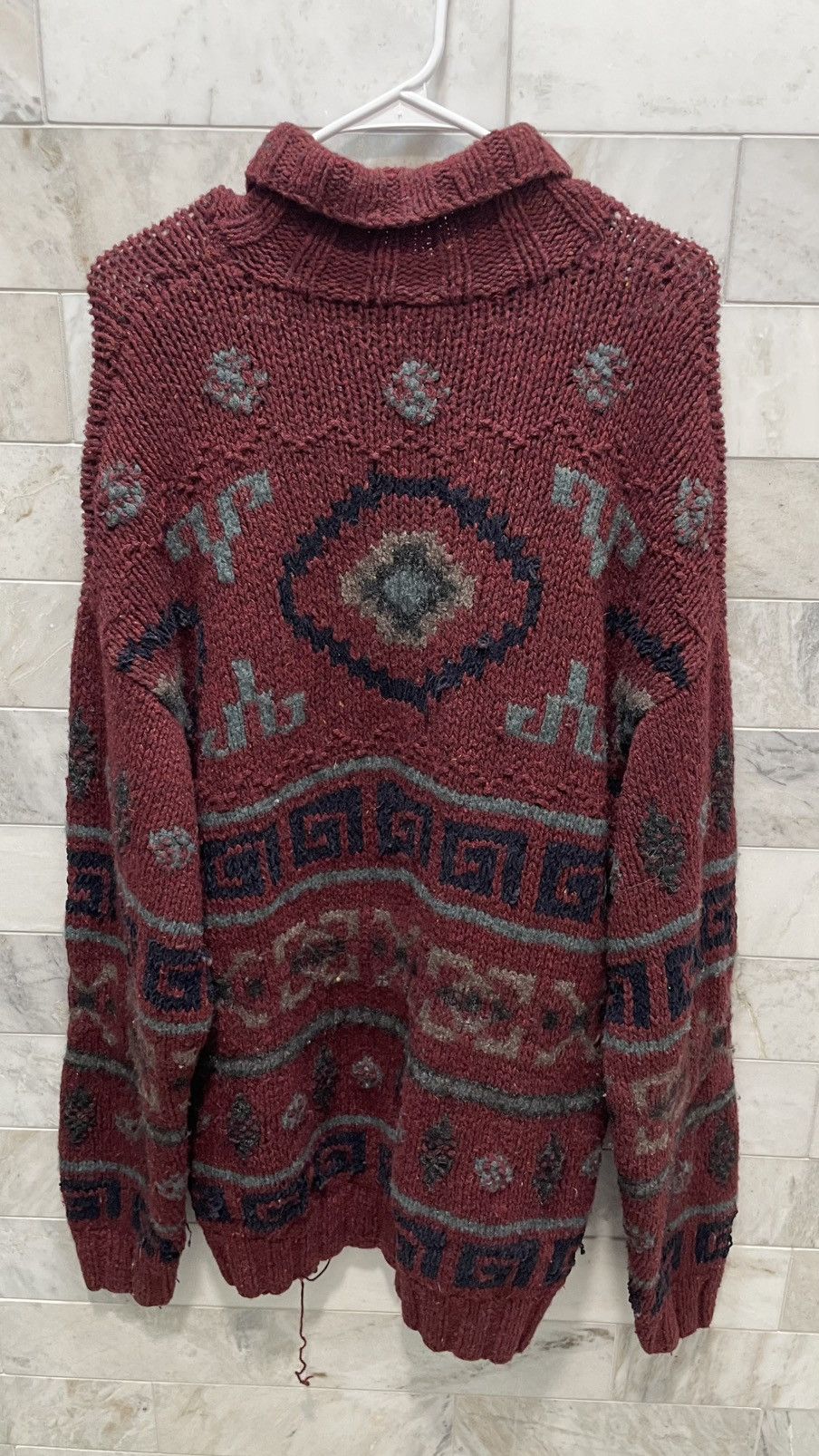 Country Road Country Road maroon patterned knit Turtleneck Size US XL / EU 56 / 4 - 2 Thumbnail