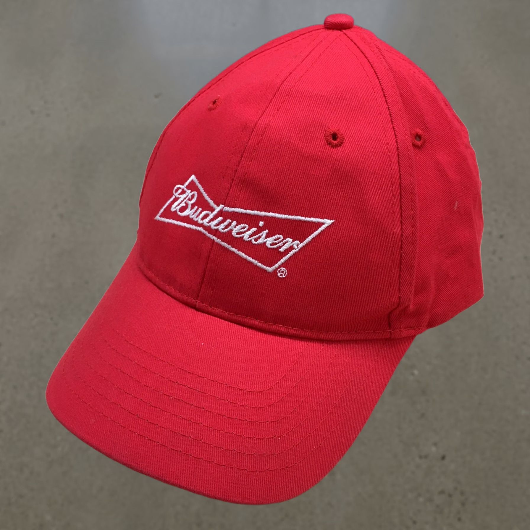 Budweiser Budweiser Baseball Hat Mens Red One Size Adjustable Curved Brim Embroidered Logo Size ONE SIZE - 1 Thumbnail
