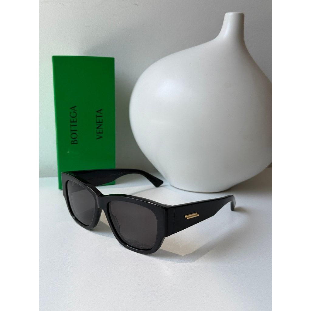 Bottega Veneta NEW Bottega Veneta BV1026S Unisex Black Square Sunglasses Size ONE SIZE - 5 Thumbnail