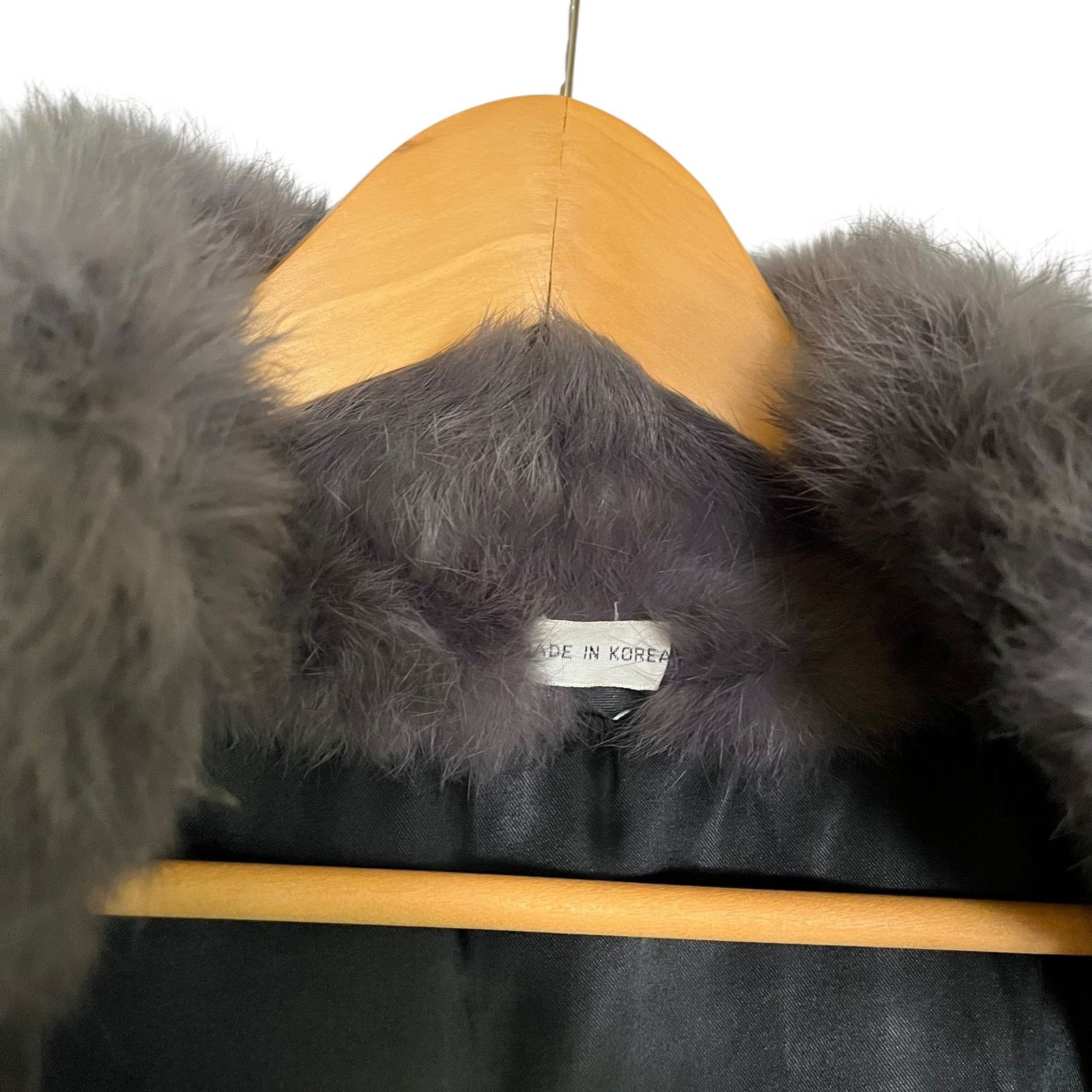 Vintage Vintage Gray Rabbit Genuine Fur High Neck Women's Coat Size L / US 10 / IT 46 - 7 Thumbnail