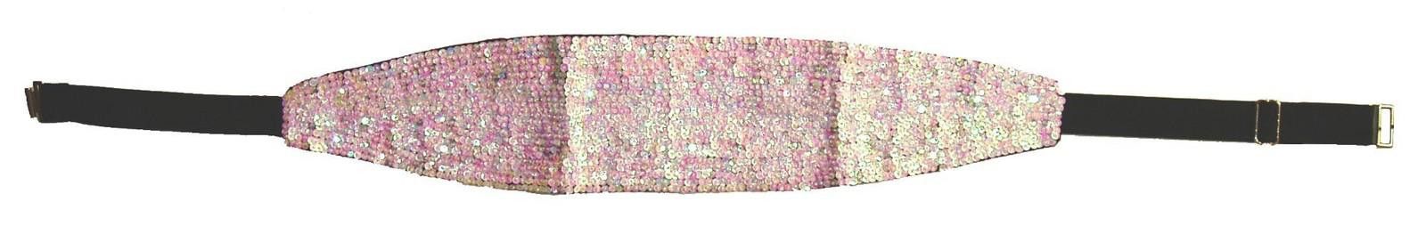 Designer Sequin Cummerbund Belt Opal White Size ONE SIZE - 1 Preview