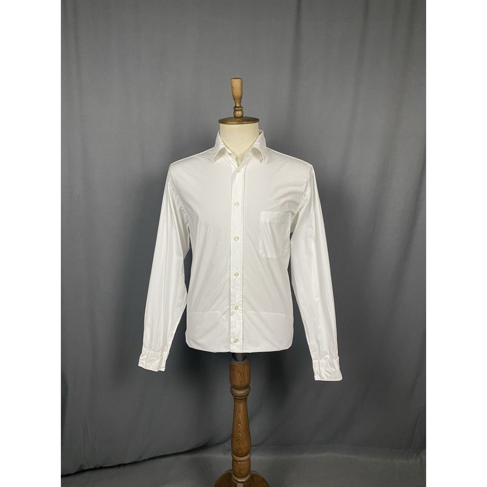Ermenegildo Zegna Ermenegildo Zegna Men's White Longsleeve Dress Shirt Size L Size US L / EU 52-54 / 3 - 3 Thumbnail