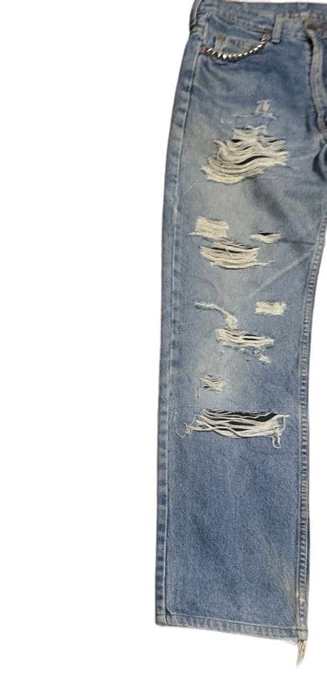 Levi's Vintage 80s Levis 220 Distressed Style Straight Leg Jeans Size US 30 / EU 46 - 3 Thumbnail