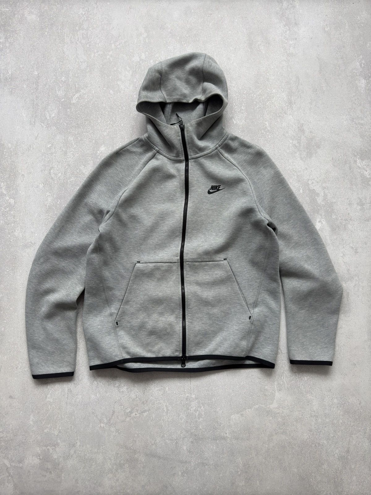 Nike × Vintage Nike Tech Fleece Grey Zip Hoodie Drill Y2K Sportswear Size US M / EU 48-50 / 2 - 3 Thumbnail