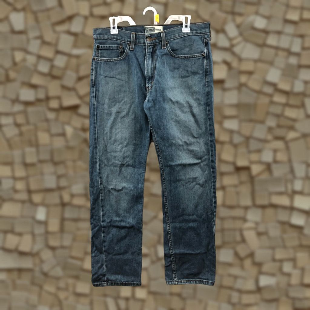 Denime Rock Hardwear Jeans Size 32x34 Mens Mid Rise Straight Blue Denim Dark Wash Size US 32 / EU 48 - 1 Thumbnail