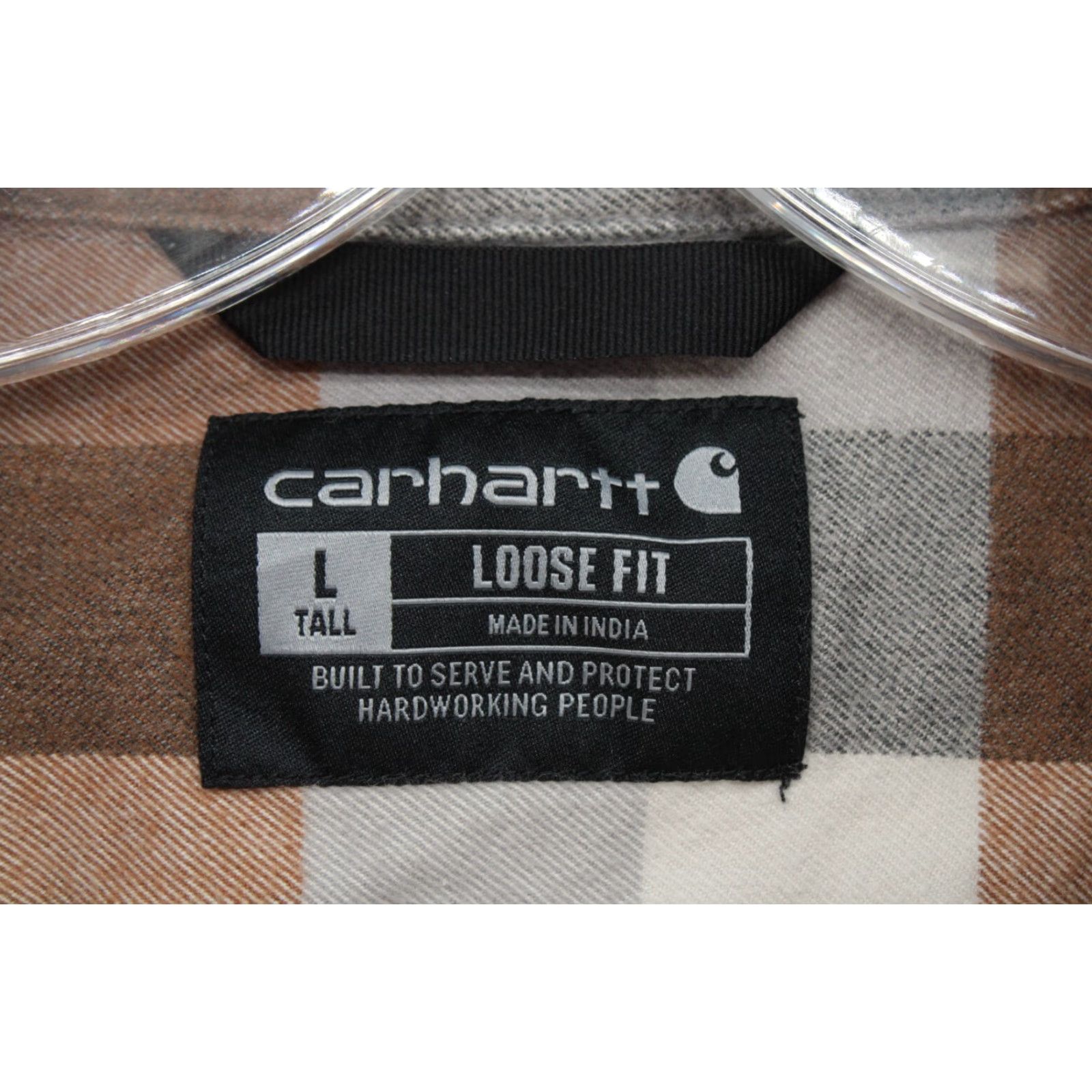 Carhartt VINTAGE Carhartt Heavy Flannel Shirt Mens L-Tall Loose Fit Plaid Heavyweight Cotton Ranch Wear Size US L / EU 52-54 / 3 - 4 Thumbnail